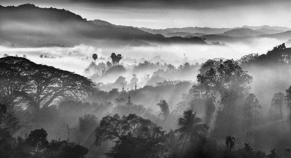 Утро в джунглях Мьянмы