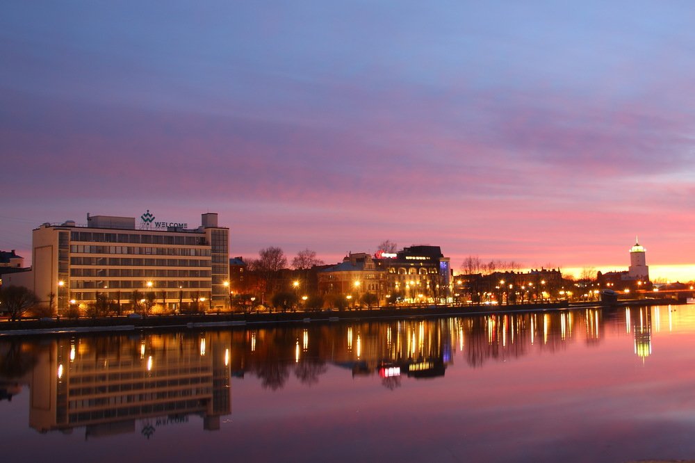 Ночные огни Выборга.