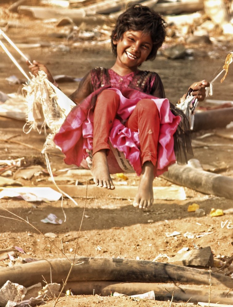 Poor with rich simle