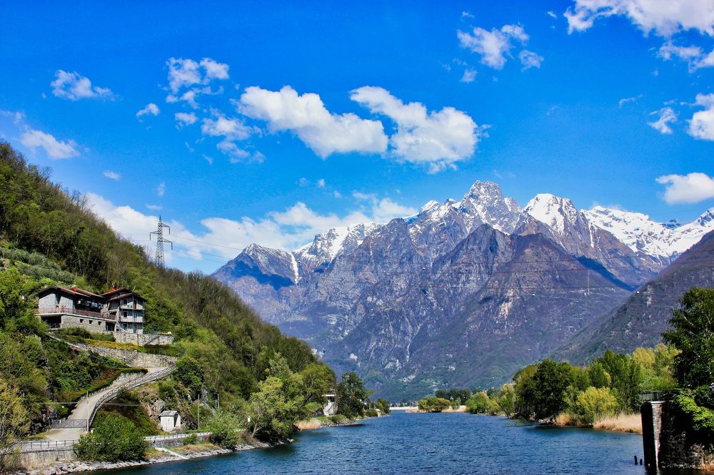 along lago di como