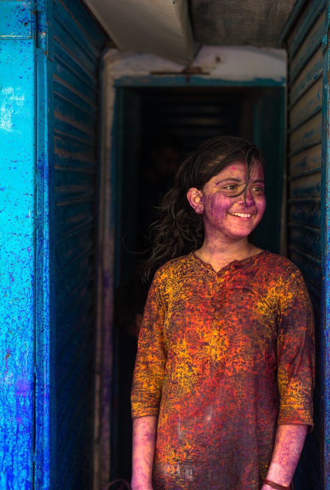 The holi girl.