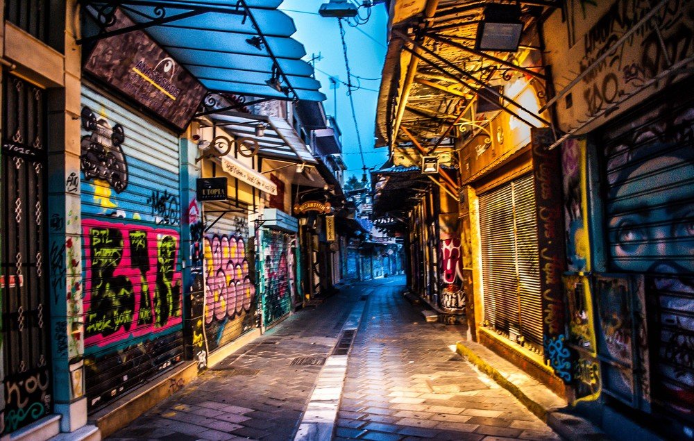 Shopping Alley Athens Greece