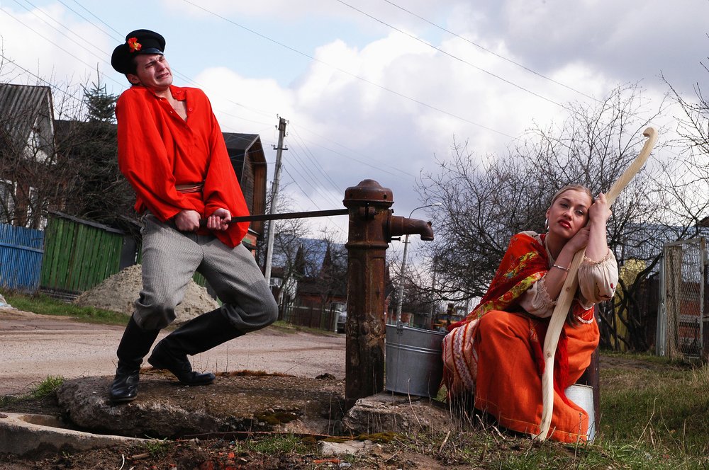 Сценка из деревенской жизни.