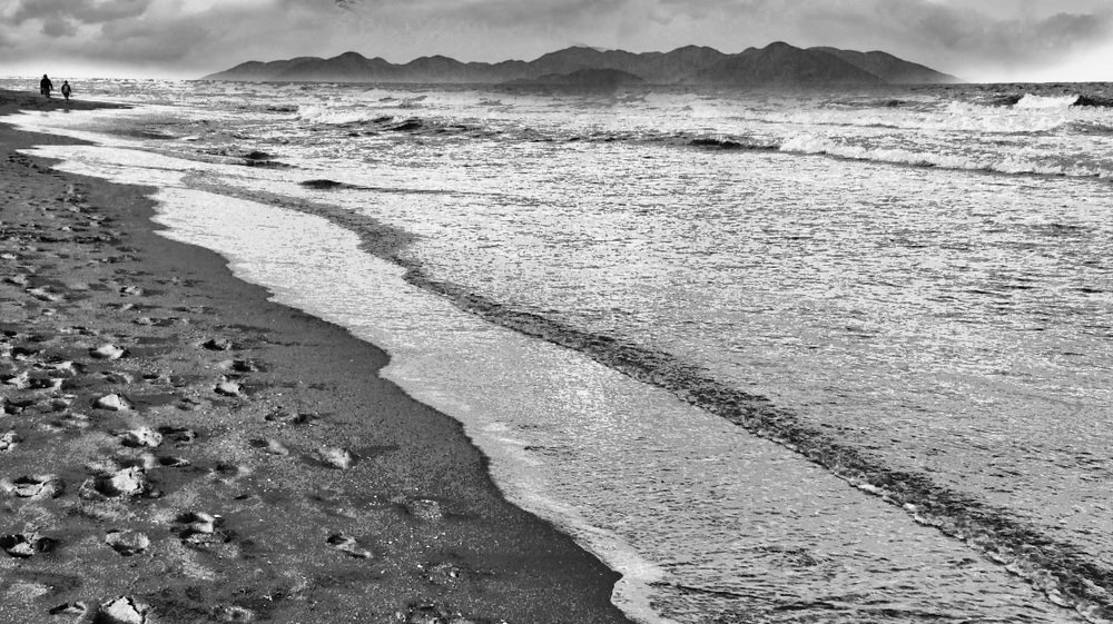 Walking in the beach