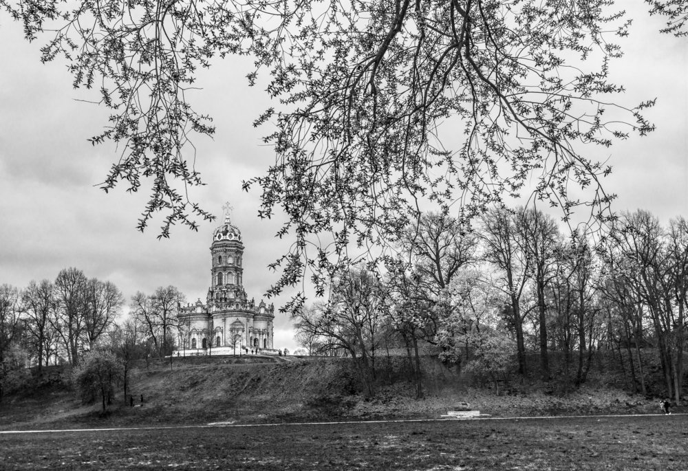 Весна в наброске карандашом