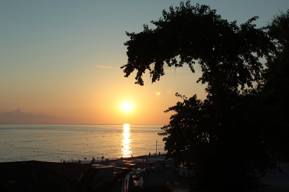 Закат на море