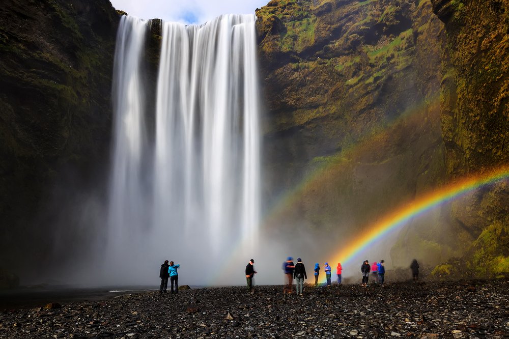 Rainbow waterfall