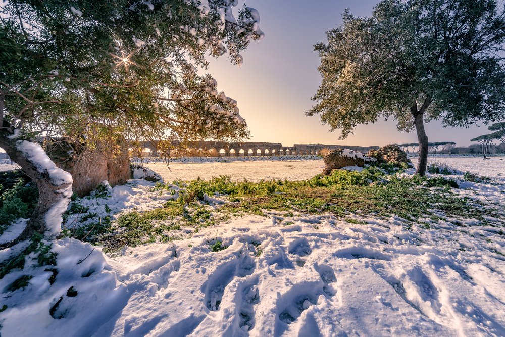 Snow in Rome