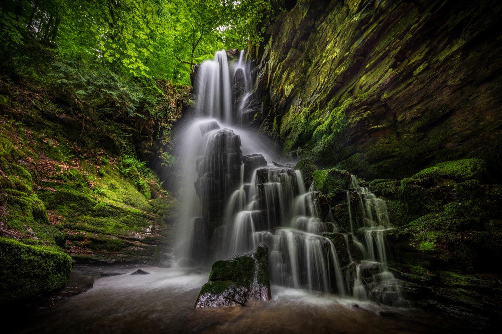 Spring and a waterfall