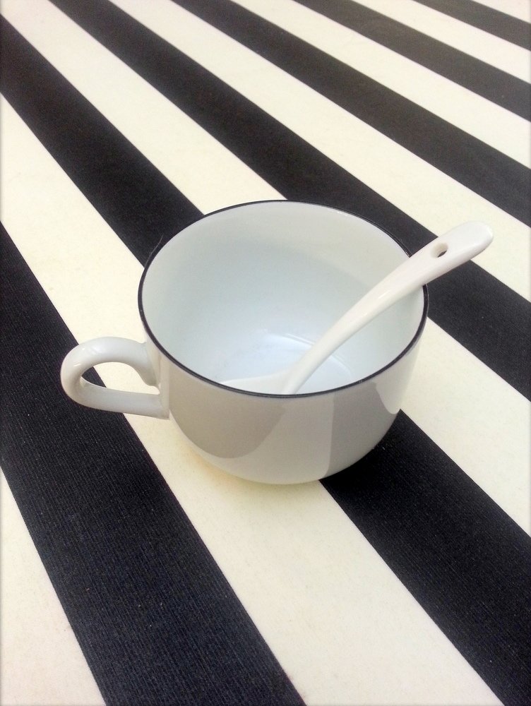 White on white / black