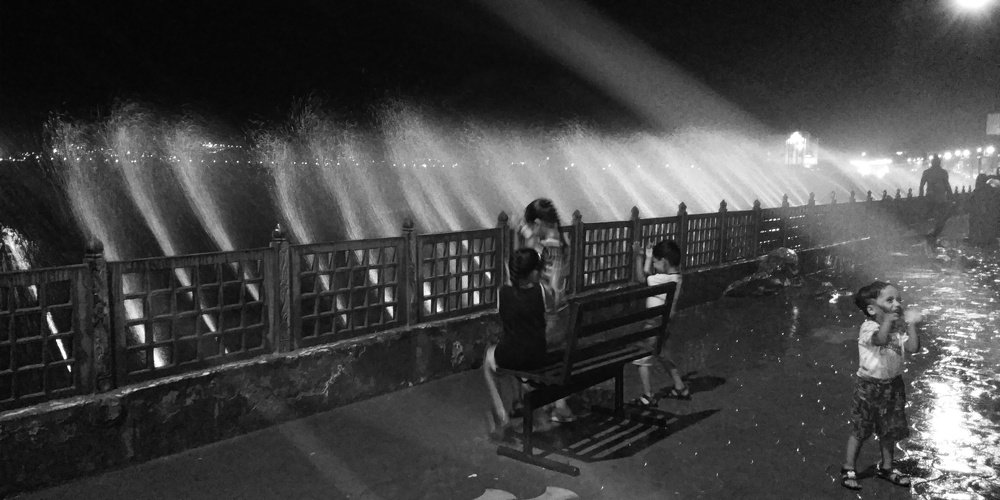 Children in storm