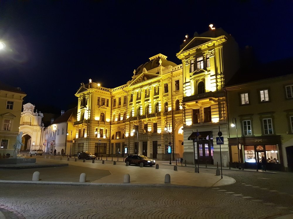 Walking down the street