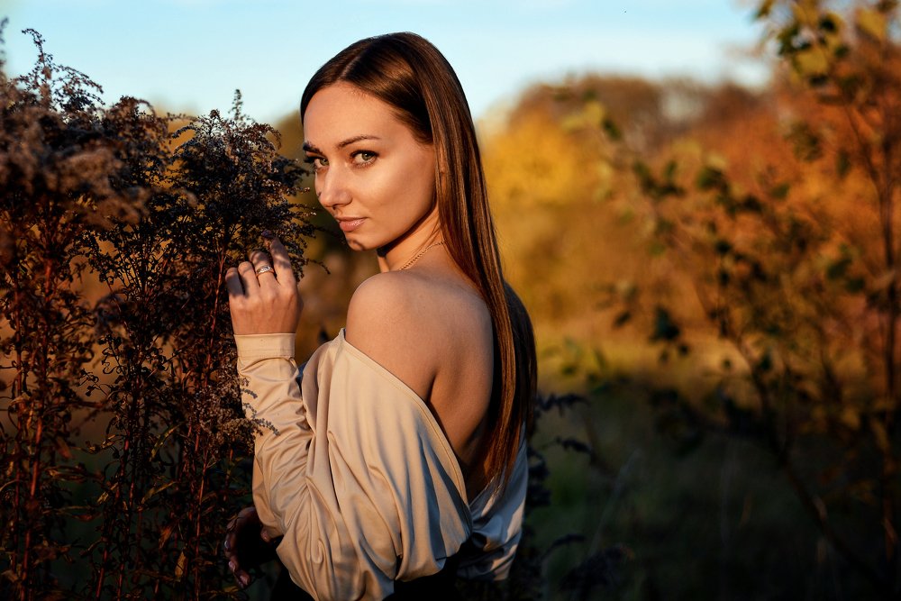 В закатном солнце