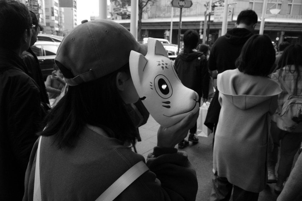 Foxy Mask Girl in Shijyo Street