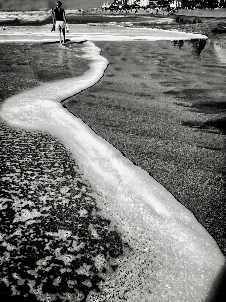 Walking in the beach