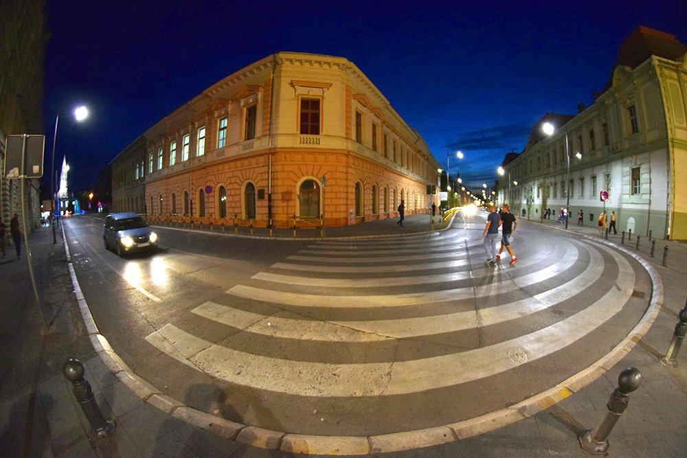 Pedestrian crossing of the form Wifi