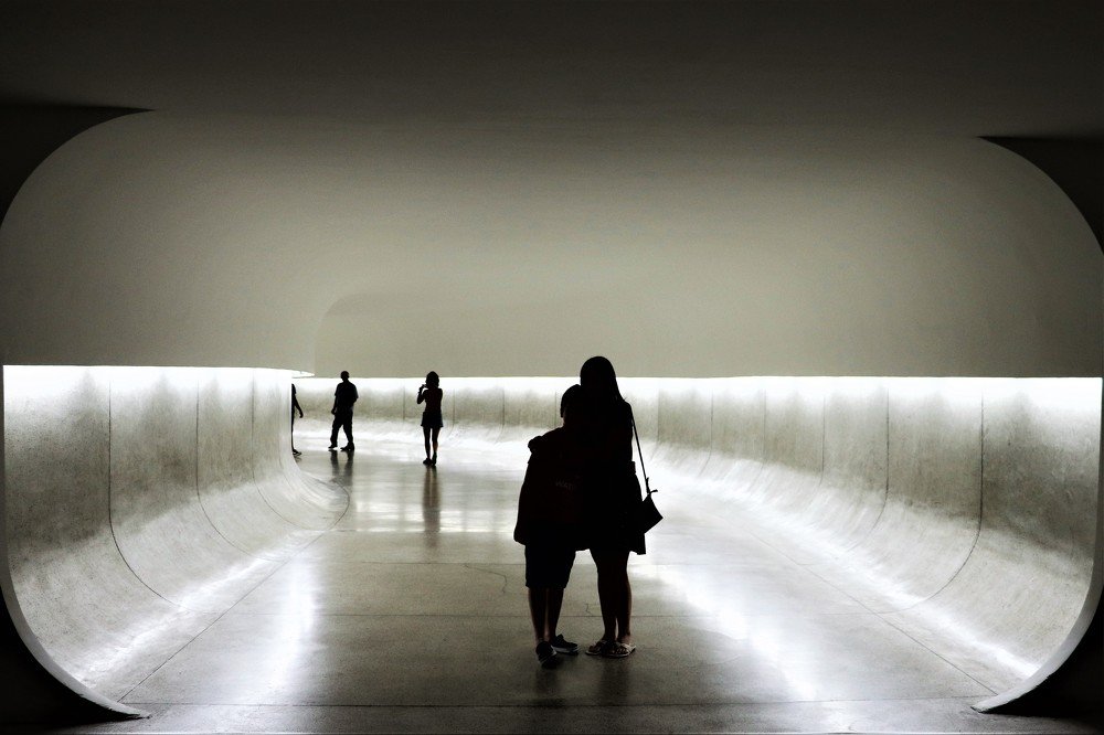 Tourists in the museum