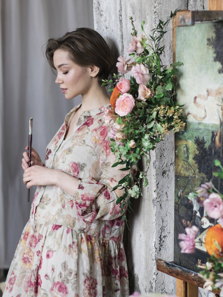 Girl-artist, painter