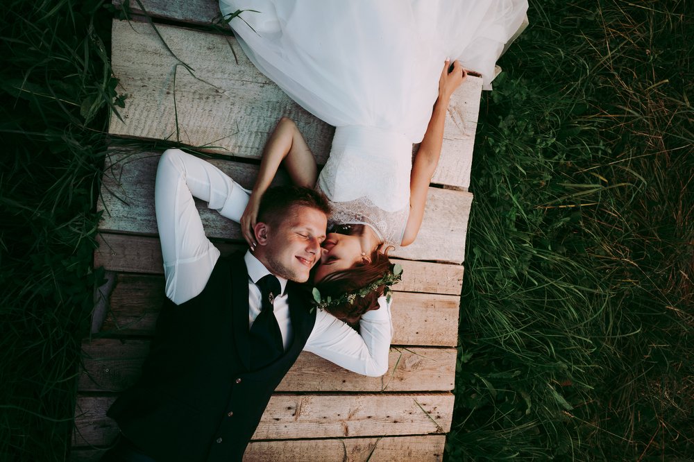 Sunset, grass, whispers and love.