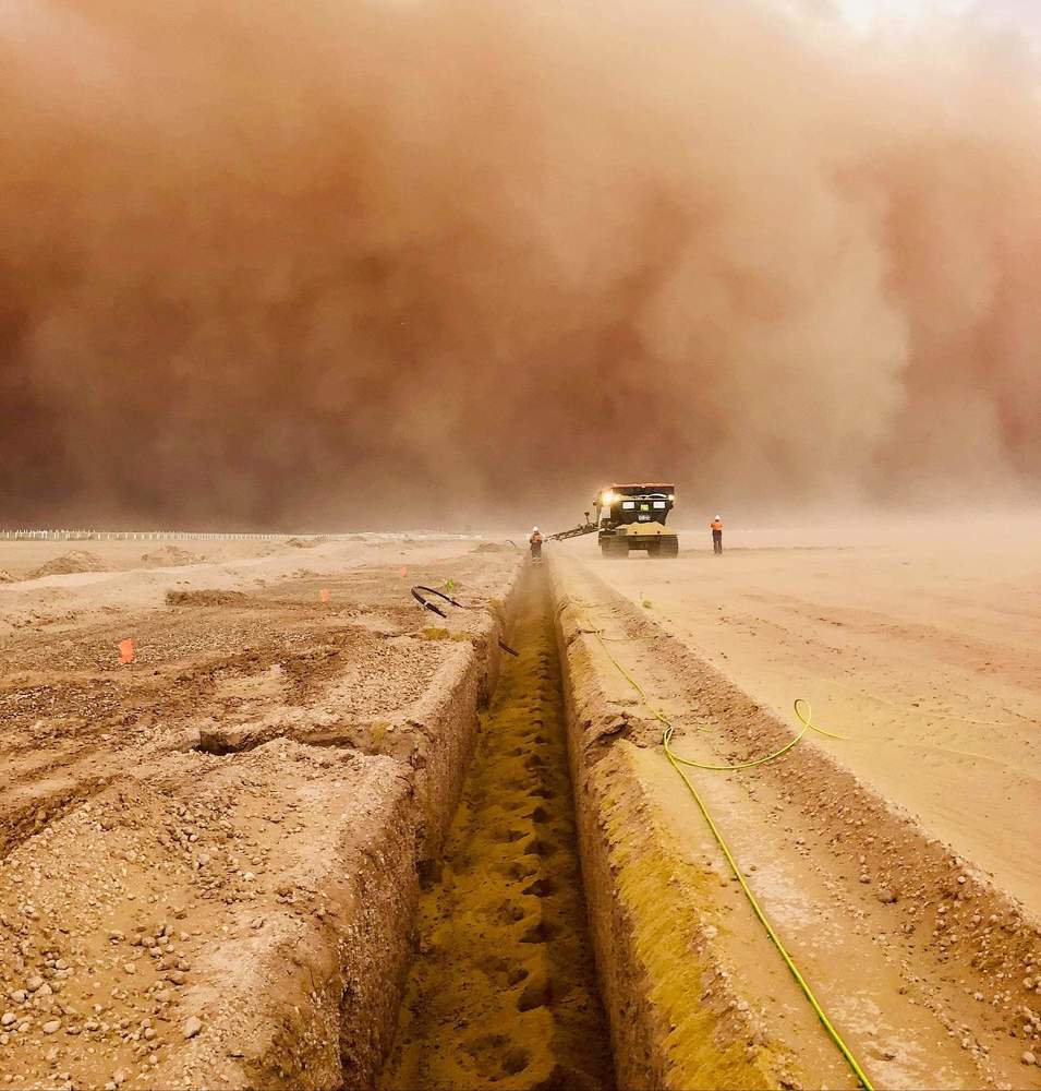 Песчаная буря в Австралии