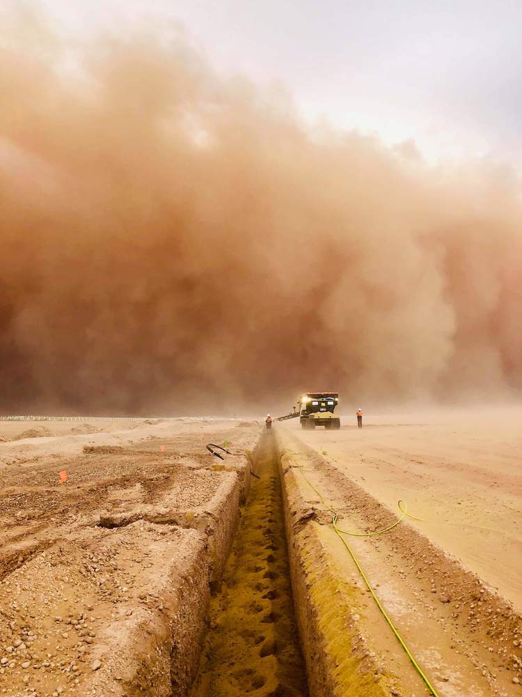 Песчаная буря в Австралии