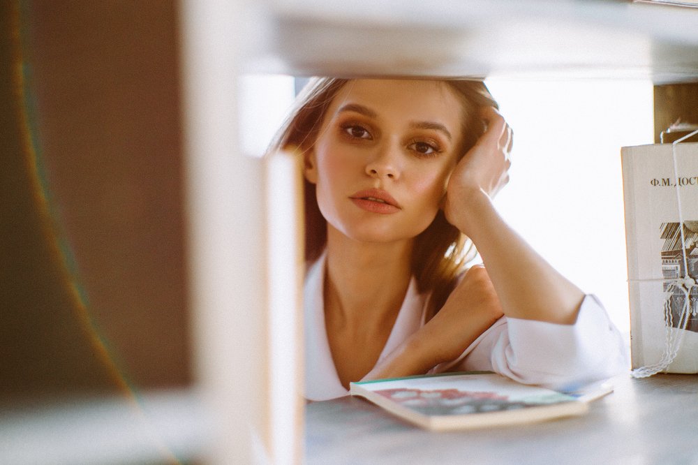 в книжном магазине