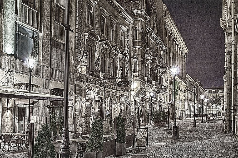 Night in the Old Town - Bucharest