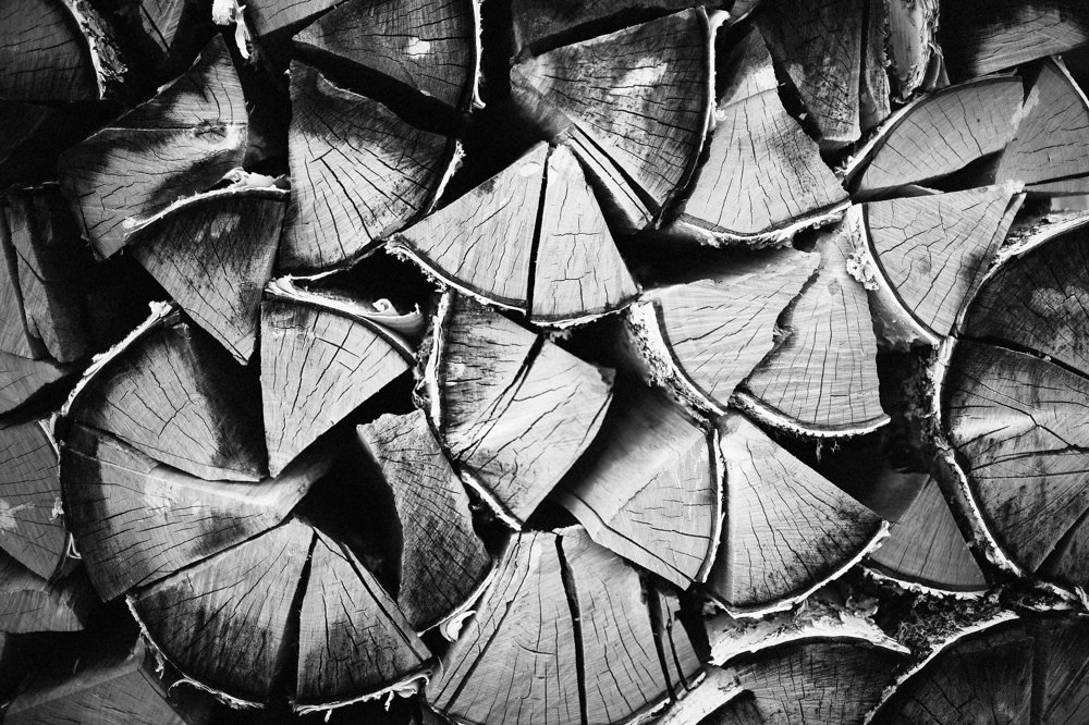 Дрова березовые. Узоры природы.