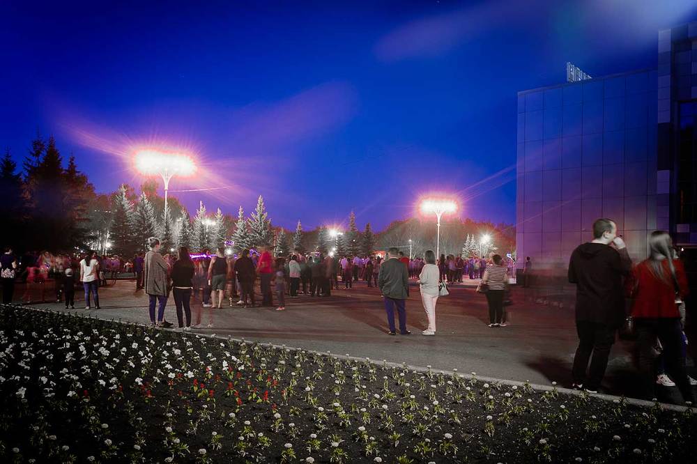 Ночная площадь. Стерлитамак.