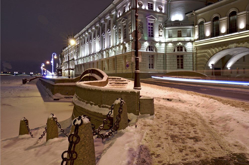 Ночь на Дворцовой набережной