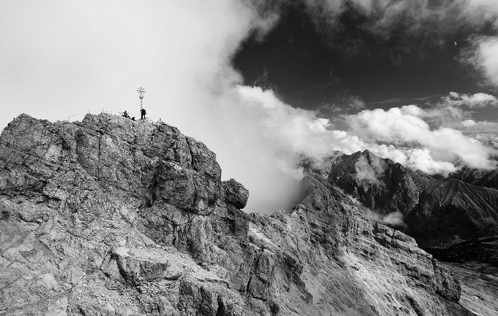 High above the clouds