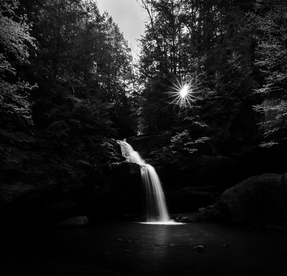 With sun breaking through