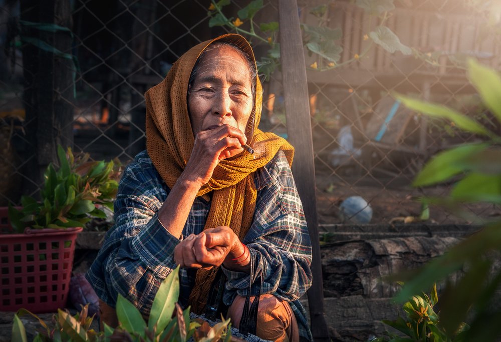 на рынке в Нгапали