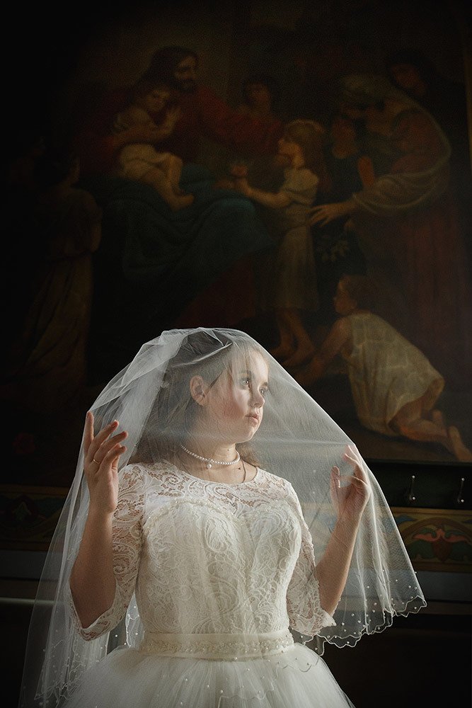 Невеста перед венчанием.