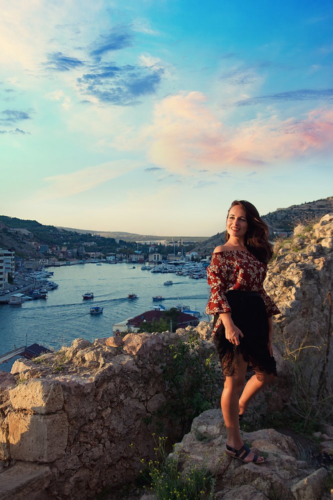 Балаклава, вид с крепости на залив