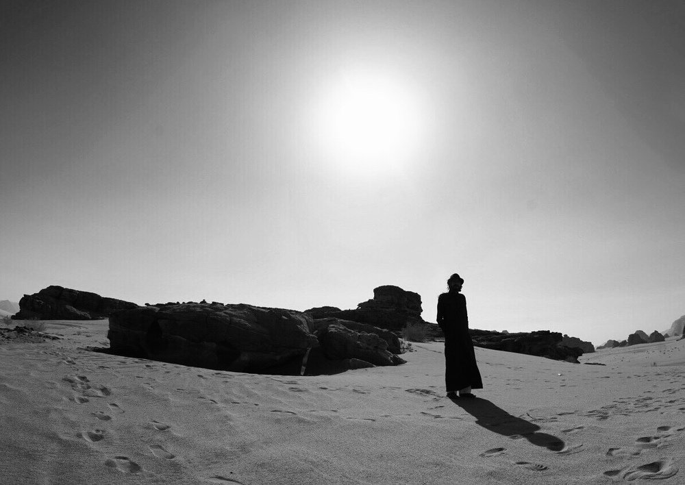 man in black