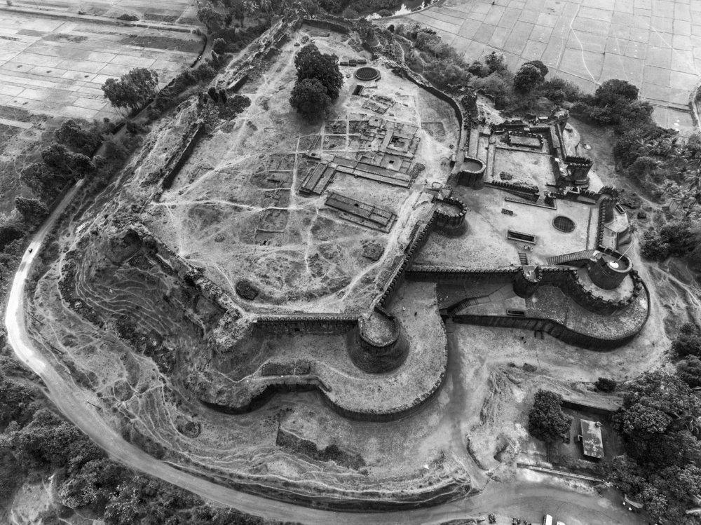 Старинный форт с высоты птичьего полета