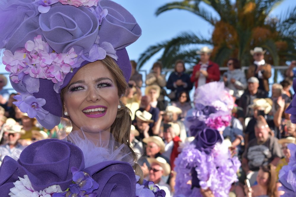 woman dressed with flowers