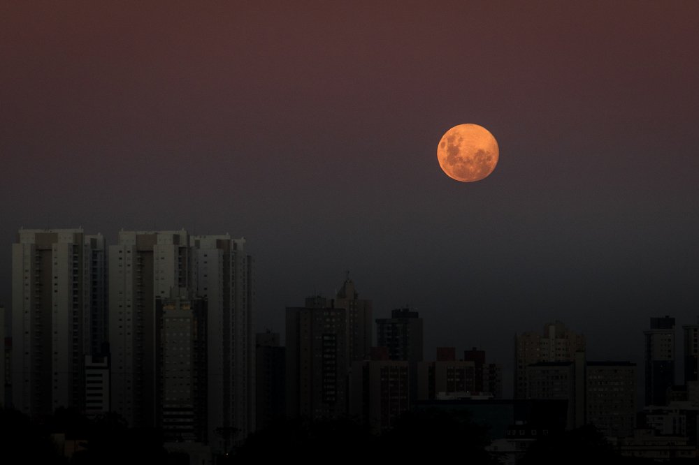 Moon and Buildings