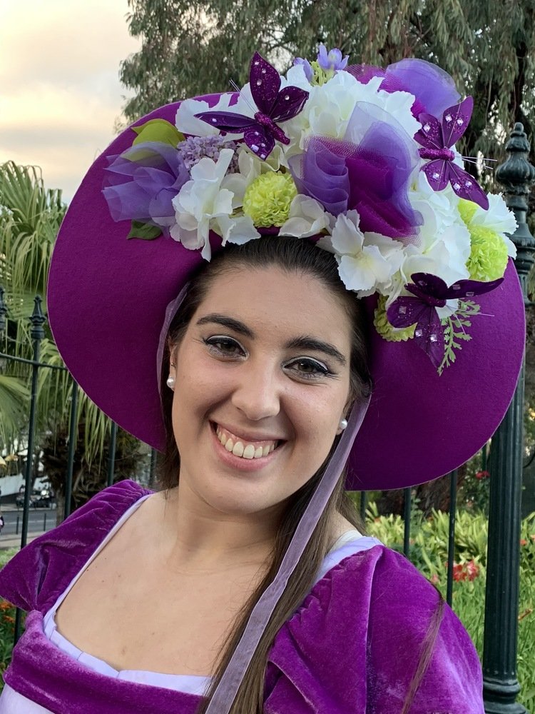 Girl dressed with flowers