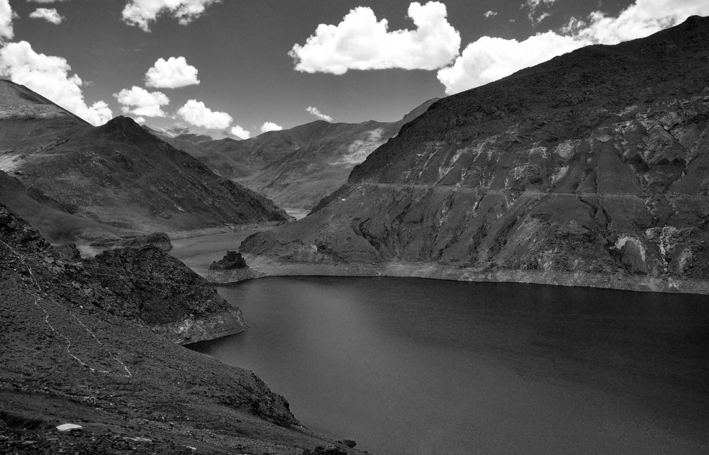 Mountain lake in Tibet