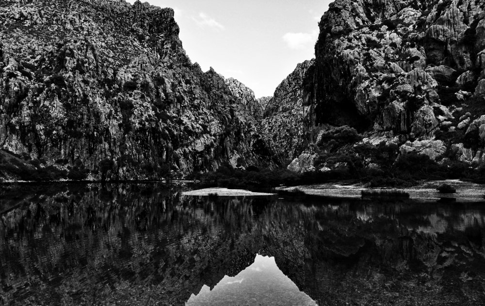 Mountain lake on Mallorca island
