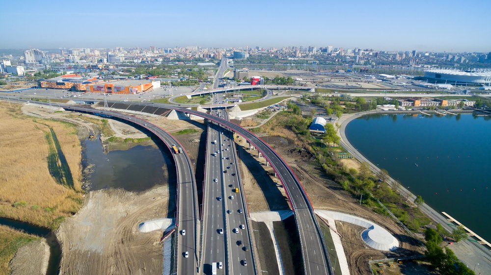 Автомобильная развязка перед г. Ростов-на-Дону