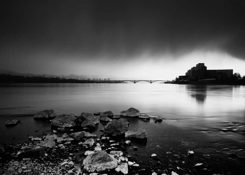 Снеговые тучи над Енисеем