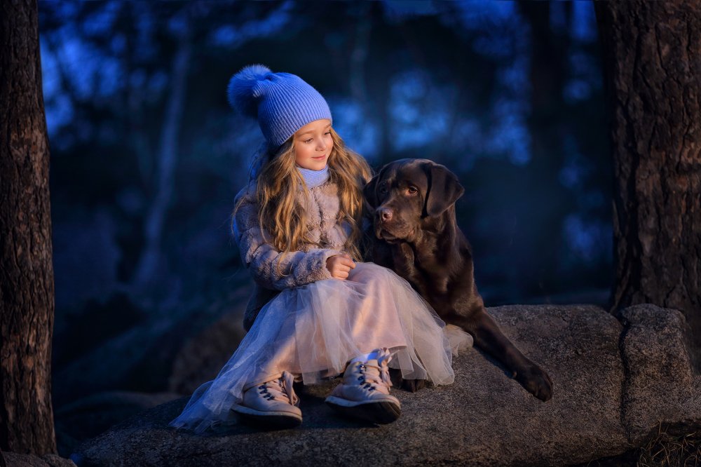 Милана и верный пёс