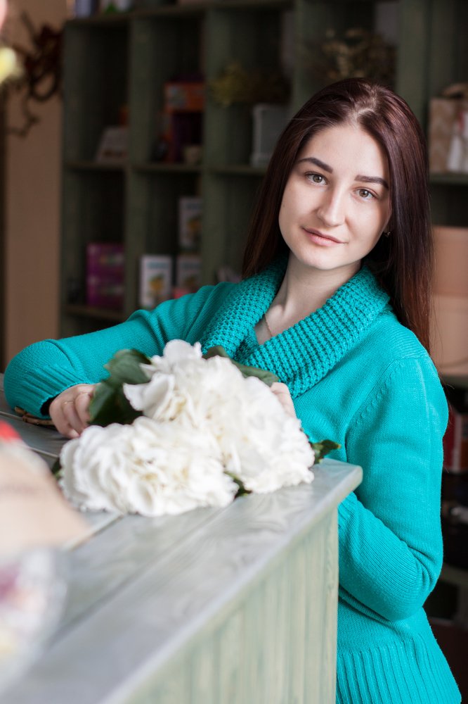 Цветы и девушки