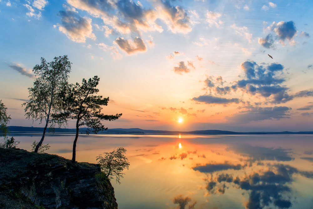 Вечер на озере