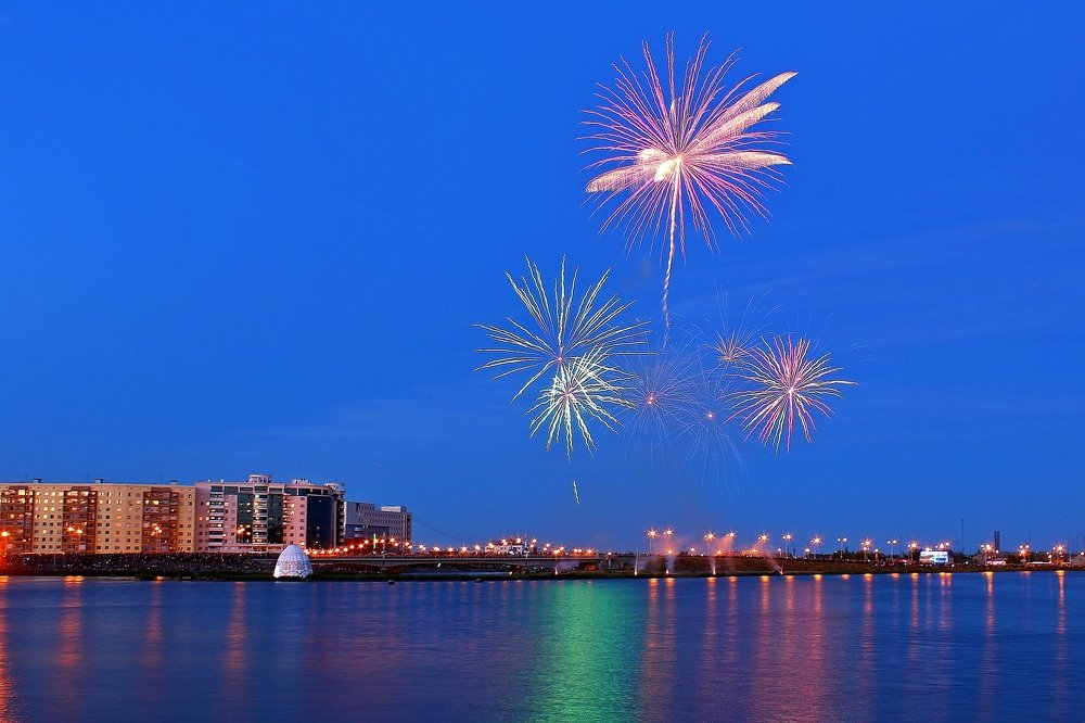 Салют в городе Якутске