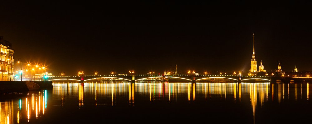 Панорама Троицкого моста, Санкт - Петербург.