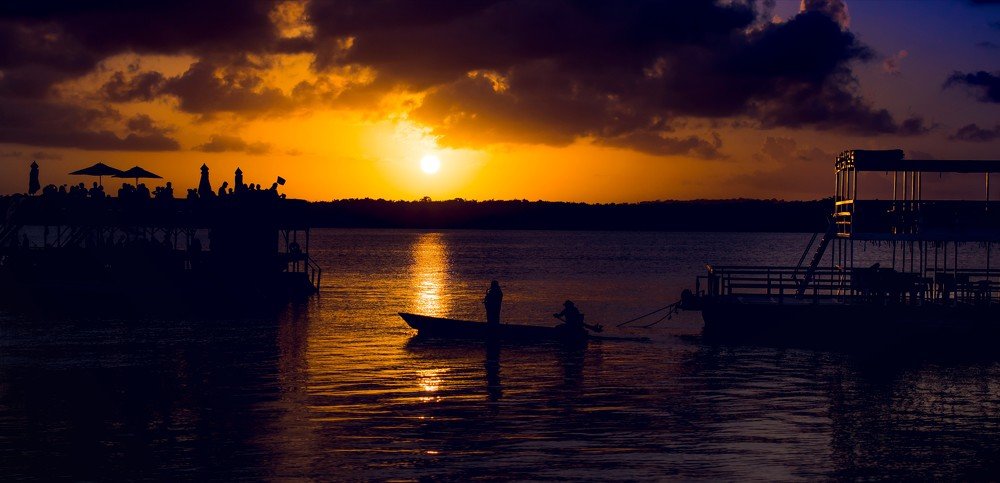 por do sol no Jacaré - Paraíba - Brasil